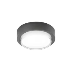 LED utendørs taklampe Owen, mørk grå, metall, 23 cm, IP65