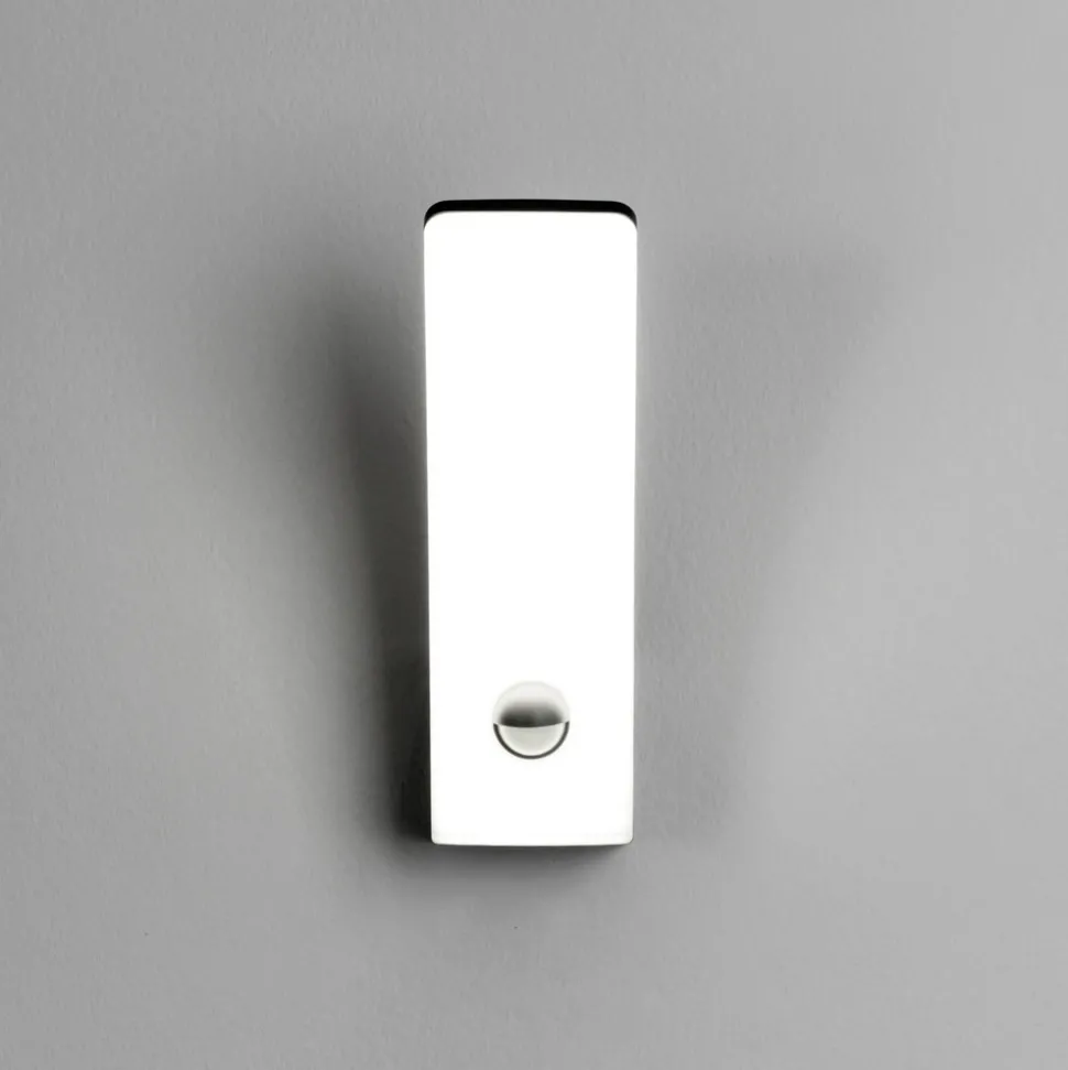 LED utendørs vegglampe Cairo, antrasitt, plast, sensor