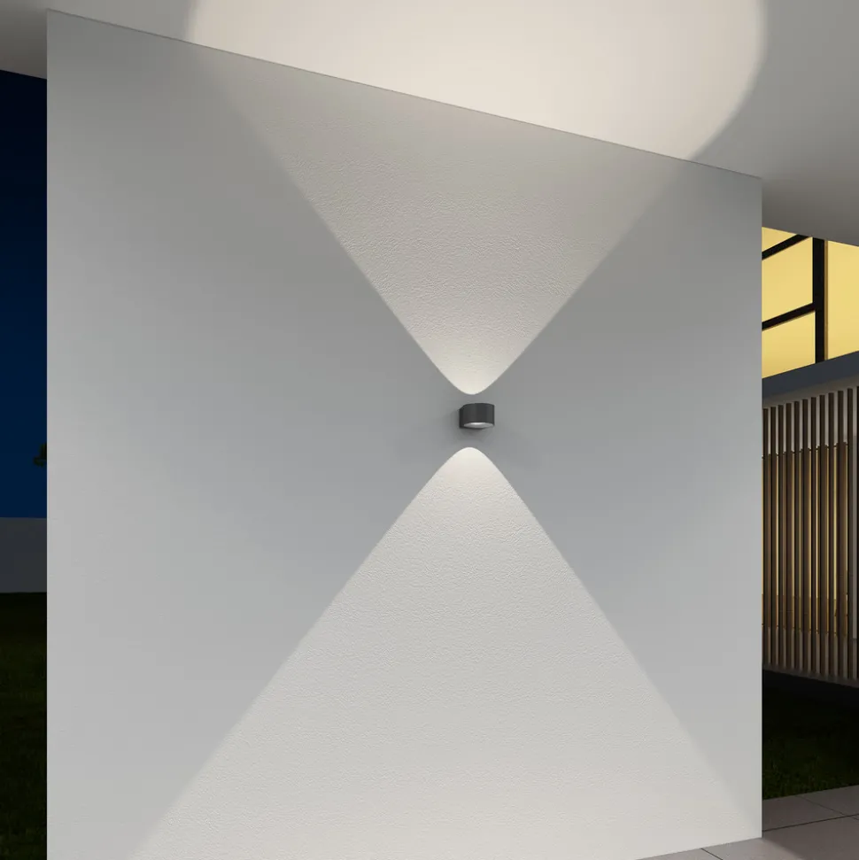 LED utendørs vegglampe CMD 9029 med glasslinser