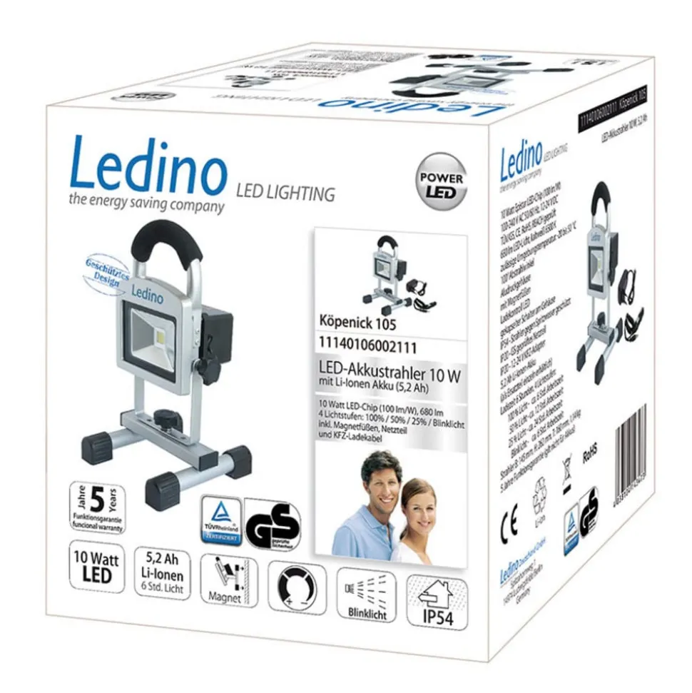 LED-arbeidslampe Köpenick 105 mag.føtter 10W