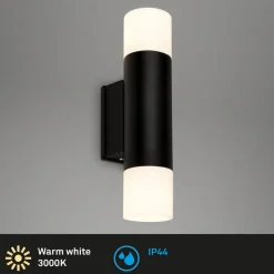 LED-baderomslampe 2090025 2 lyskilder, svart