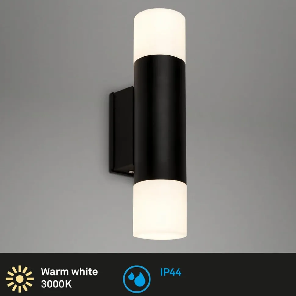 LED-baderomslampe 2090025 2 lyskilder, svart