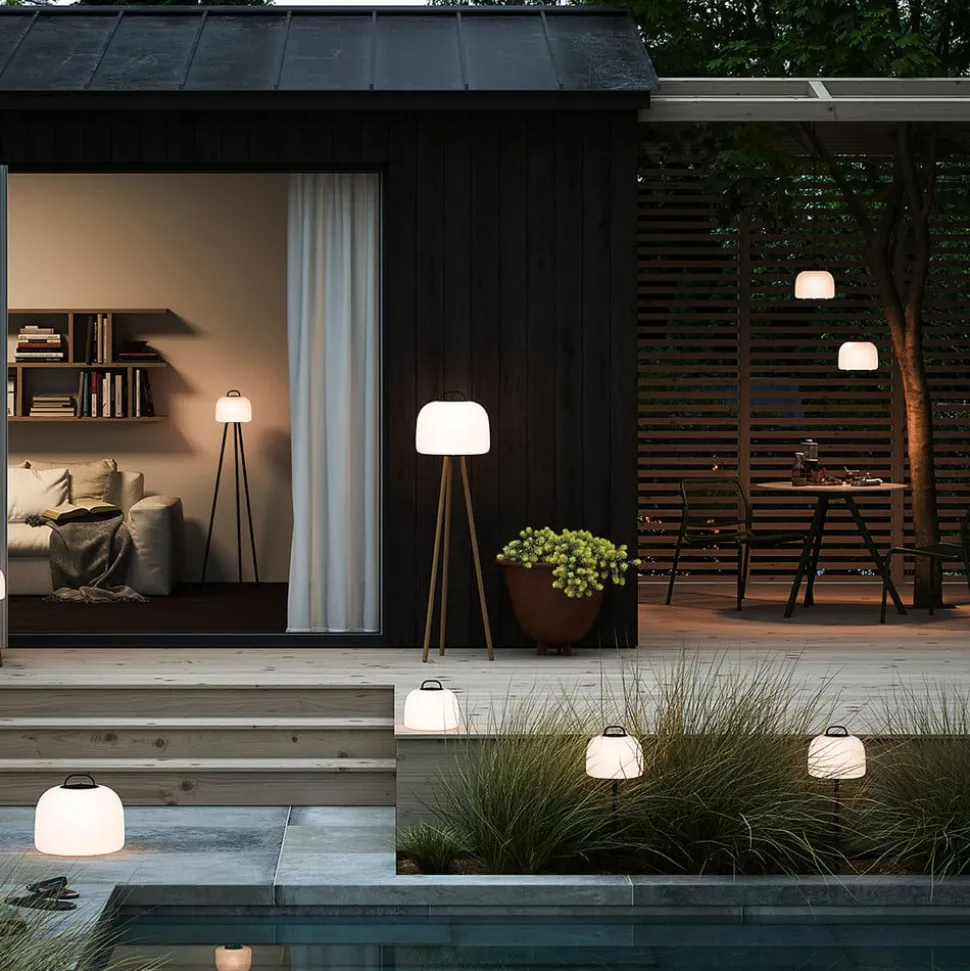 LED-bakkepigglampe Vannkoker med skjerm Ø 36 cm