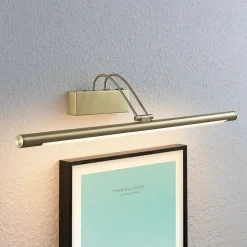 LED-bildelampe Mailine med bryter, messing