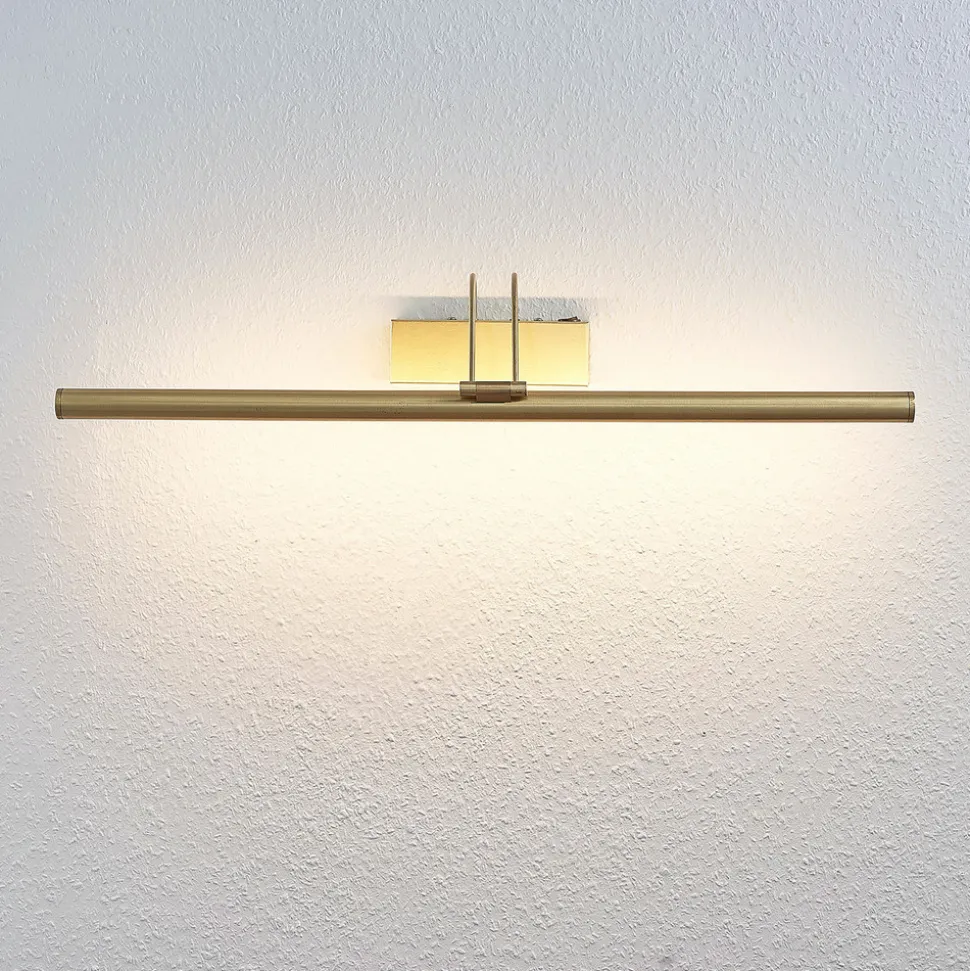 LED-bildelampe Mailine med bryter, messing