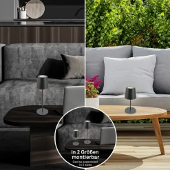 LED-bordlampe 7507015, antrasitt RGBW IP44 berøringsdimmer