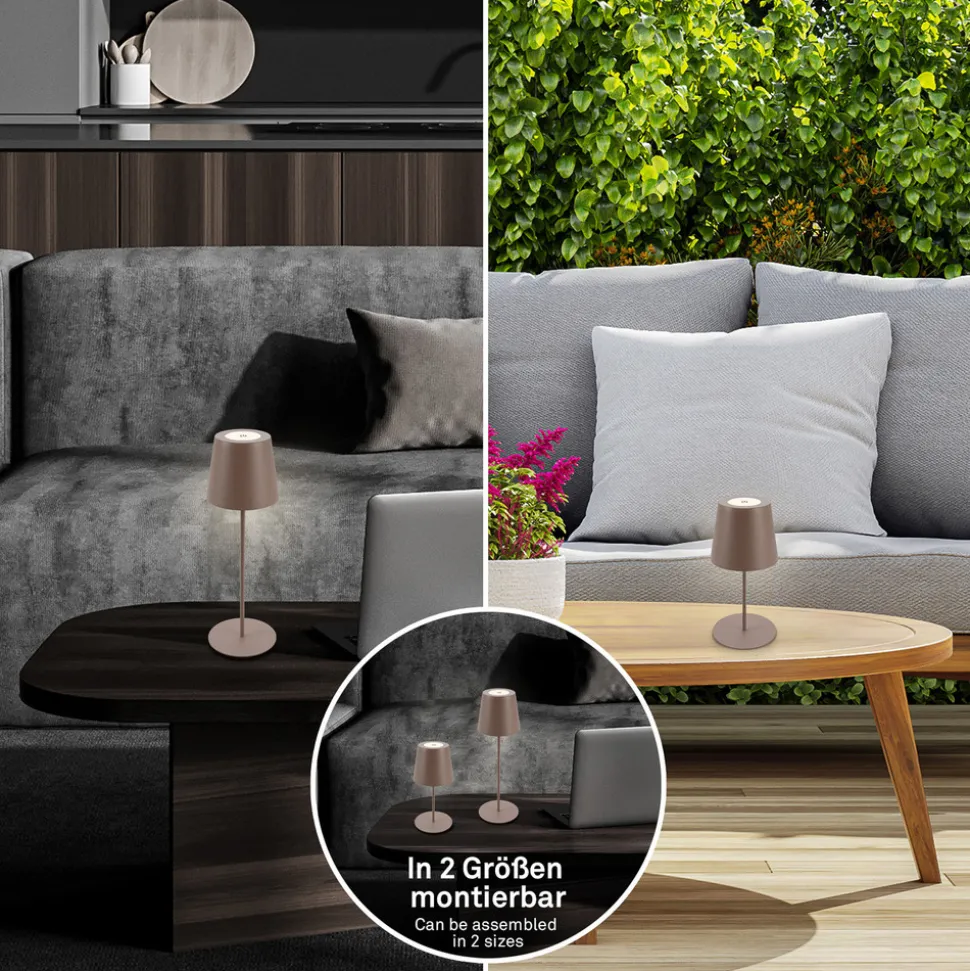 LED-bordlampe 7508012, brun, 2700 K IP44 berøringsdimmer