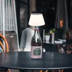 LED-bordlampe 36000 flasketopp hvit plast