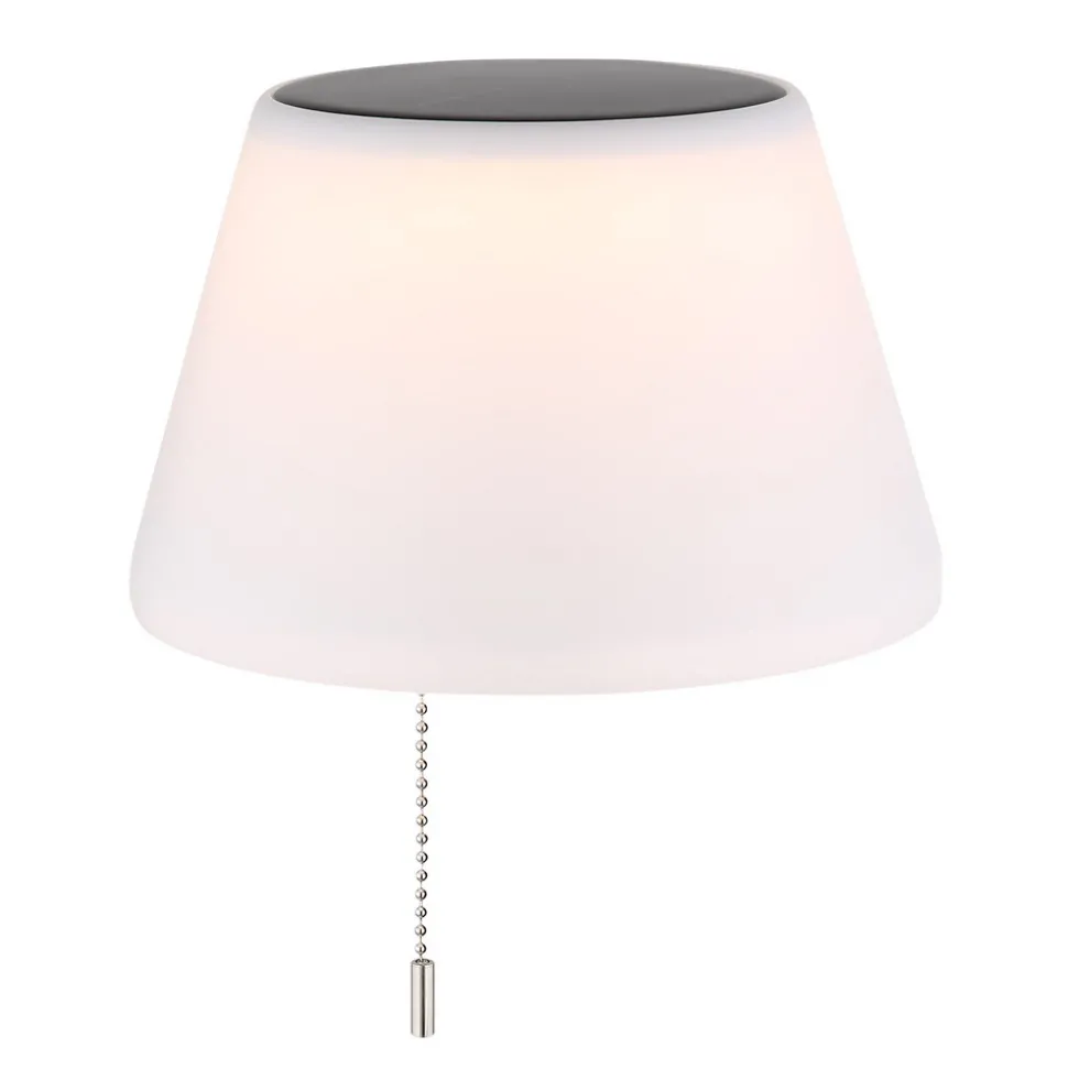 LED-bordlampe 36000 flasketopp hvit plast