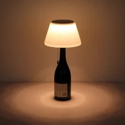 LED-bordlampe 36000 flasketopp hvit plast