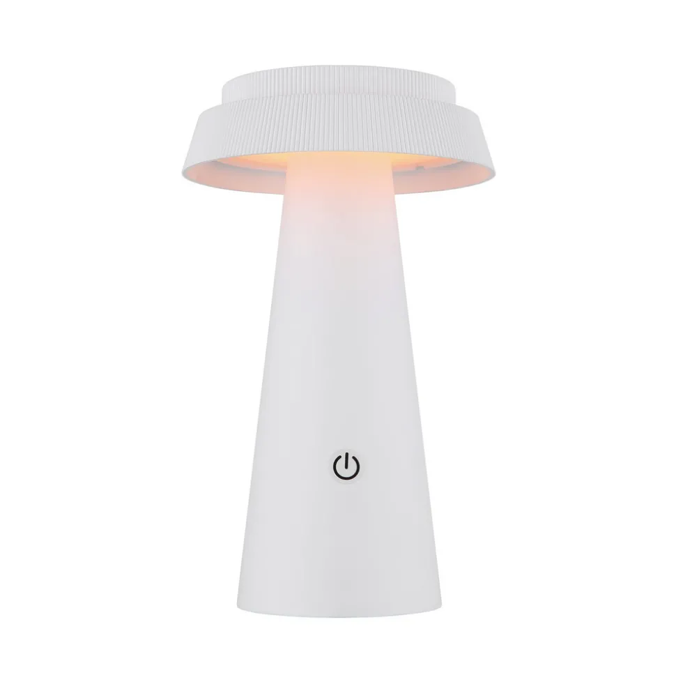 LED-bordlampe 36624, hvit, oppladbart batteri, CCT, IP54, dimbar