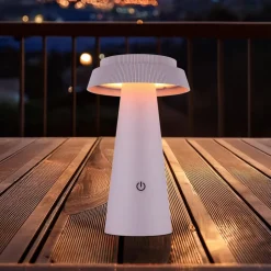 LED-bordlampe 36624, rosa, oppladbart batteri, CCT, IP54, dimbar