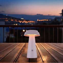 LED-bordlampe 36624, rosa, oppladbart batteri, CCT, IP54, dimbar