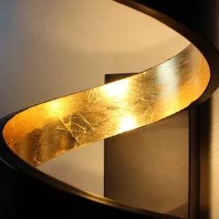 LED-bordlampe Helix, høyde 66 cm, svart-gull