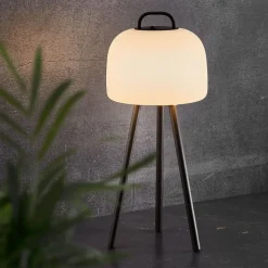 LED-bordlampe Kettle Tripod metall, skjerm 22 cm