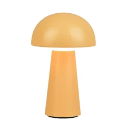 LED-bordlampe Lennon IP44, batteri, touchdim, gul