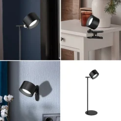 LED-bordlampe med batteri Jorje CCT 4 i 1 svart