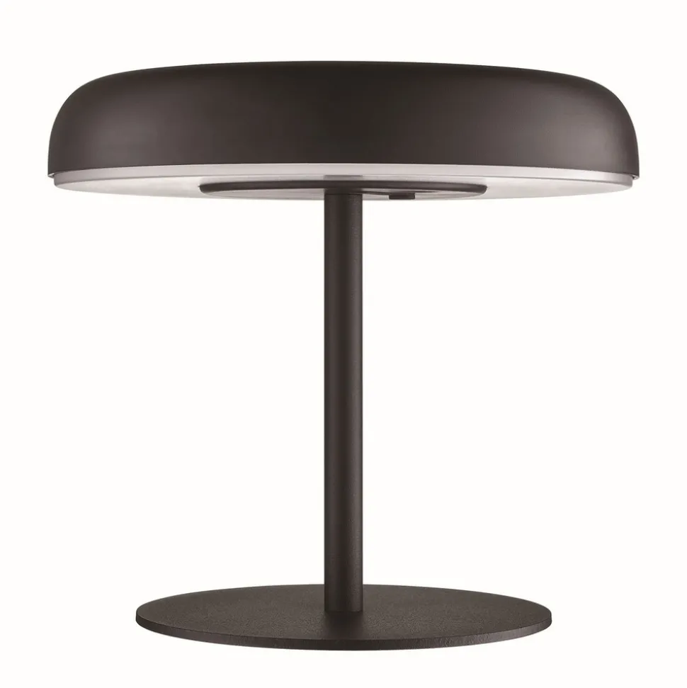 LED-bordlampe med solcellepanel og batteri Elmer, svart, metall, IP44