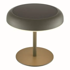 LED-bordlampe med solcellepanel og batteri Elmer, grønn, metall, IP44