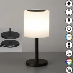 LED-bordlampe Milano Pro, RGBW, fjernkontroll