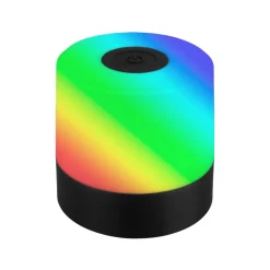 LED-bordlampe Smal, svart, RGBW, plast, 7 cm