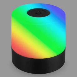 LED-bordlampe Smal, svart, RGBW, plast, 7 cm