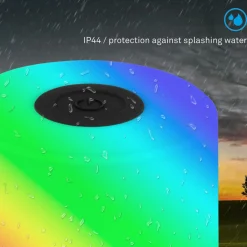 LED-bordlampe Smal, svart, RGBW, plast, 7 cm