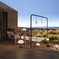 LED-bordlampe Sponge table, 40,5 cm høy, svart