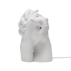 LED-bordlampe With Me av porselen, hvit