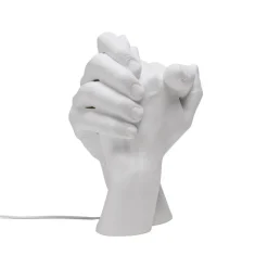 LED-bordlampe With Me av porselen, hvit