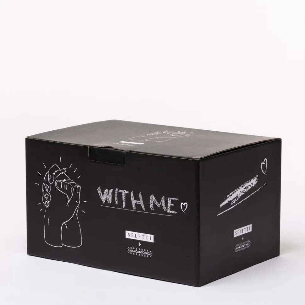 LED-bordlampe With Me av porselen, hvit