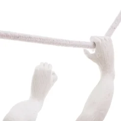 LED-dekohengelampe Monkey Lamp hvit svingende