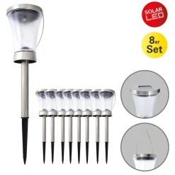 LED-deko-solcellelampe 5146408 jordspyd 8-er-sett
