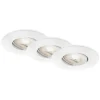 LED-downlight 7602 3stk IP65 3 000 K hvit
