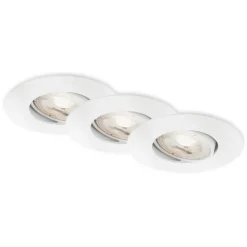LED-downlight 7602 3stk IP65 3 000 K hvit