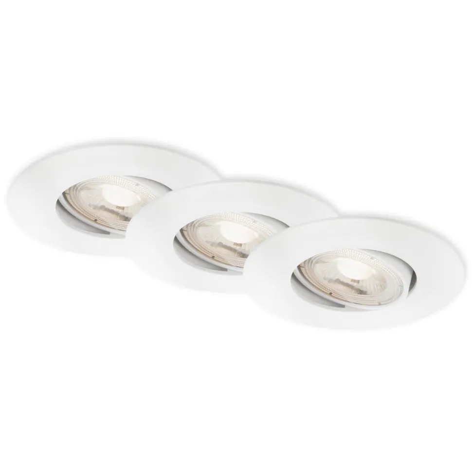 LED-downlight 7602 3stk IP65 3 000 K hvit