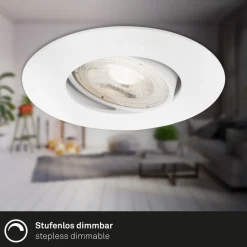LED-downlight 7602 3stk IP65 3 000 K hvit
