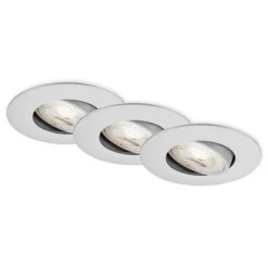 LED-downlight 7602 3stk IP65 3 000 K matt krom
