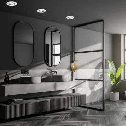 LED-downlight 7602 3stk IP65 3 000 K matt krom