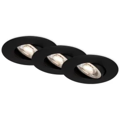 LED-downlight 7602 3stk IP65 3 000 K svart