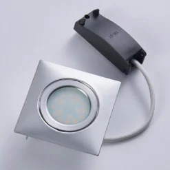LED-downlight Andrej, kantet, krom
