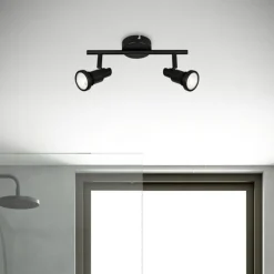 LED-downlight Flamo IP44 2 lystk. justerbar svart