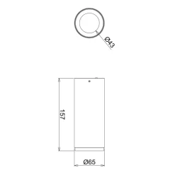 LED-downlight for utenpåliggende montering Lucea 10 W hvit