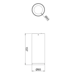 LED-downlight for utenpåliggende montering Lucea 10 W svart