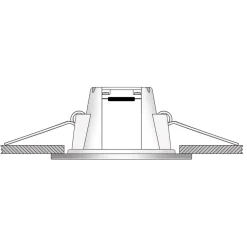 LED-downlight Holstein IP65, 116° stiv, hvit