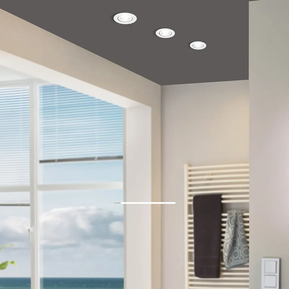 LED-downlight Saliceto rund fleksibel 4 000K hvit