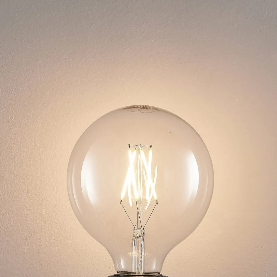 LED-filament E27 6W 2 700 K G125 globe klar 2 stk