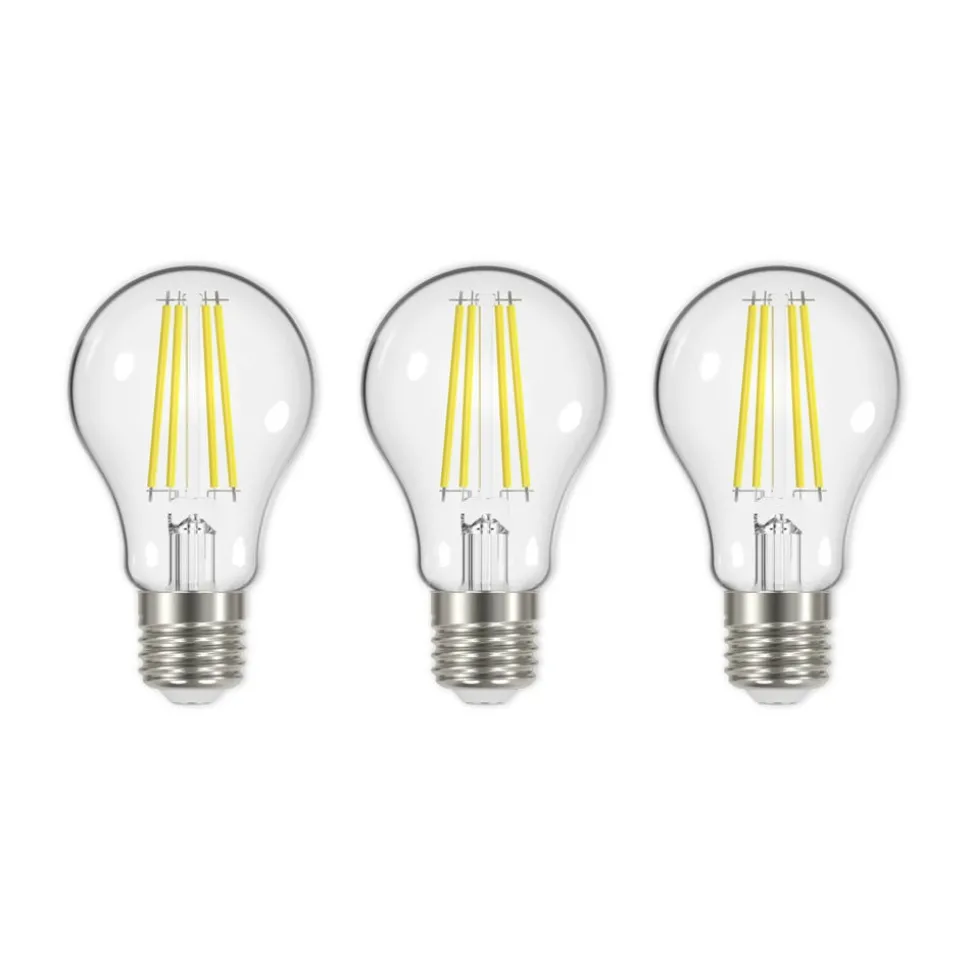 LED-filament E27 3,8W 3 000 K 806lm klar 3 stk