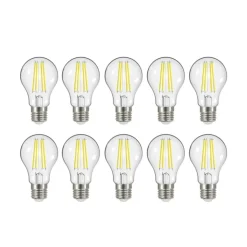 LED-filamentpære E27 3,8W 827 806 lumen 10 stk