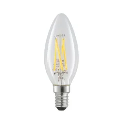 LED-filamentpære E14 4W 827 stearinlys dimbar 2stk